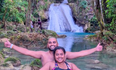Couple at Blue Hole