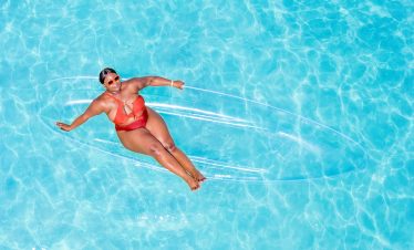 Lady in clear Kayak
