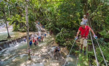 Dunn’s River Falls, Zipline and Bamboo Rafting