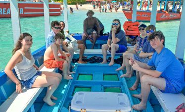 Glass bottom boat in Montego Bay